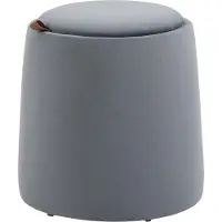 HOMCOM 2-in-1 Ottomane Sitzhocker inklusive Stauraum, abnehmbaren Deckel Grau