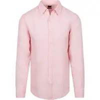 BOSS für Herren. 50567579 Relegant 6 rosa Hemd (XL), Lässig, Leinen, Langarm