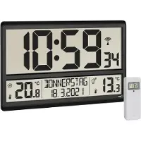 TFA-Dostmann Digitale XL-Funkuhr mit Außen- und Innentemperatur, 60.4521.01,