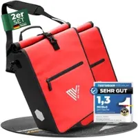 MIVELO 2in1 Fahrradtasche für Gepäckträger 25L „MAX“ - Rot - Bestseller,Neu,oft gekauft