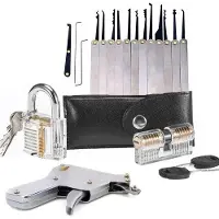 OEM Transparante Lock Pick Set - Lock Pick Hook und Gun - Slotenmacher Anfänger Kit - Silber