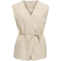 Object Bindegürtel Wickel Oberteil Beige 40