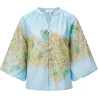 Rich & royal (4) Blouse with place print lagoon lagoon 36