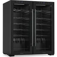Klarstein Shiraz Weinkühlschrank | 2 Kühlzonen | LED-Beleuchtung | Touch-Control | freistehend Schwarz