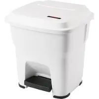 Vileda Professional Hera Abfallbehälter mit Pedal weiß - 35 Liter | Packung (1 Stück)