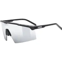 Uvex S5340042216 flowline Unisex-Sonnenbrille Halbrand Monoscheibe TR90-Gestell, schwarz
