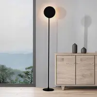 VIOKEF Stehlampe Isabel, schwarz, für Wohn- / Esszimmer, Aluminium, Modern, Stehlampe