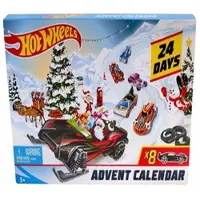 Hot Wheels Adventskalender 2019, mit 8 Autos und 16 Zubehörteilen