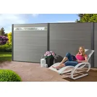 Mr. Gardener Design Inlay »Turino«, BxHxT: 179 x 15,1 x 2 cm, für WPC-Steckzaunsystem Turino - silberfarben