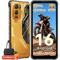 Blackview FORT 5 incl Aurabass1,AI Outdoor Handy,36(12+24)+256GB, 6,78" HD,120 Hz,NFC,IP68 und IP69K,108 MP Hauptkamera, Android 16,5000 mAh