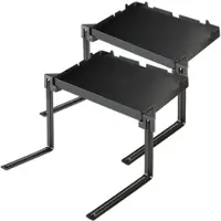 Autre 2er-Set Klappbare Bettablage, 34 x 22 cm, belastbar bis 3 kg, schwarz