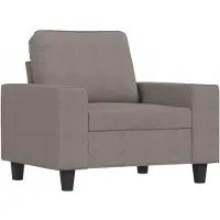 vidaXL Sessel Taupe 60 cm Stoff