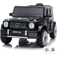 Vrooomy Mercedes G63 AMG Elektro-Kinderfahrzeug 1 bis 5 Jahren – Li-Ionen-Kinderauto mit Fernbedienung, Bluetooth & EVA-Rädern – Schwarz