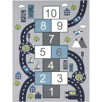 TT Home Kinderzimmerteppich Teppich Junge Mädchen Kinderteppich Baby Rutschfest Strasse