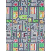 TT Home Kinderzimmerteppich Teppich Junge Mädchen Kinderteppich Baby Rutschfest Strasse