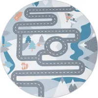 TT Home Kinderzimmerteppich Teppich Junge Mädchen Kinderteppich Baby Rutschfest Strasse