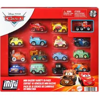 Mattel Disney Pixar Cars Disney und Pixar Cars Mini-Rennauto 15er-Pack Die-Cast-Spielzeugautos, Sammelset, Fahrzeug-Set, 3 Jahr(e), Kunststoff, Metall, Mehrfarbig