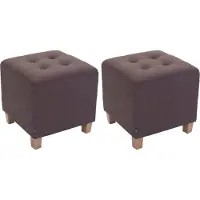 CLP 2er Set Sitzhocker Pharao, Farbe:braun