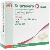 Lohmann & Rauscher Suprasorb P samoljepljivi zavoj od PU pjene 7,5 x 7,5 cm 10 komada
