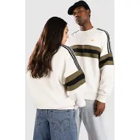 Adidas - Baumwoll-Sweatshirt – Unisex – SK OG Crew - SK OG Crew Core White/Olive Strata/Black für Herren aus Baumwolle - Größe M