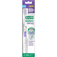 Gum Sonic Ortho Weiß – Batteriebetriebene Zahnbürste für Zahnspangen