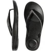 FitFlop iQushion Sparkle Teenslippers - Zwart - Maat 42