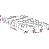 vidaXL Matratze Weiß 70 x 140 cm Jacquard-Stoff