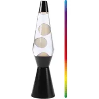 Itotal - LED-Lava-Lampe mit farbwechselndem Licht, weißem Wachs und schwarzer Basis - Black - 36 cm