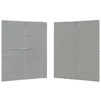 Syfax Party Zelt Seitenteil 2 pcs Hellgrau 200 x 195 cm PE und Stahl