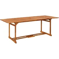 Syfax Garten-Esstisch 220x90x75 cm Massivholz Akazie