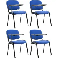 CLP 4er Set Stuhl Ken mit Klapptisch Stoff-Bezug blau