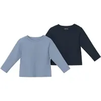 s.Oliver 2er-Pack Shirts langarm Rippqualität, blau, 80