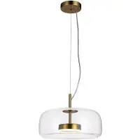 ITALUX LED-Pendelleuchte 10W CASTE PND-17760B-BRSS-CL