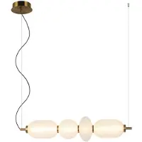 ITALUX Nico LED Pendelleuchte Schwarz Gold 18W