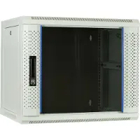 Alfaco 9 HE Serverschrank, Wandgehäuse, mit Glastür, Weiss (BxTxH) 600 x 450 x 500mm