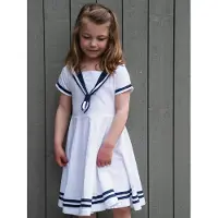 Geggamoja Matrosenkleid, Weiß, 86-92