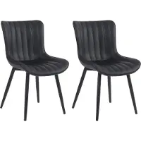 CLP Stuhl Largo gepolstert mit Metallgestell schwarz Material Kunstleder