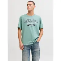 Jack & Jones Rundhalsshirt "JJELOGO TEE SS O-NECK 2 COL SS26 SN" mit Grafikprint