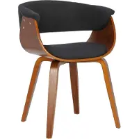 CLP Esszimmerstuhl 150 kg belastbar Holzgestell, modernes Design, gepolsterte Stühle schwarz Gestell Farbe walnuss