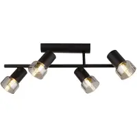 Rabalux 73054 Spots lampen Hatice E14 4x MAX 15 Metall Glas schwarz