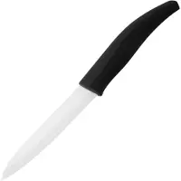 Fackelmann NIROSTA Kochmesser CERAMIC, Küchenmesser, Allzweckmesser mit scharfer Keramikklinge (Farbe: Schwarz/Weiß)
