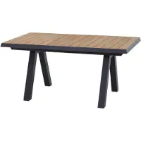 Siena Garden Tirana Dining Tisch, ausziehbar 160/200x100 cm – Aluminium (matt anthrazit) &Teak