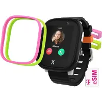 XPLORA X6 eSIM Kids Smartwatch Schwarz mit GPS Tracker SOS Notruf Kamera Schrittzähler und Eltern App Kinderuhr mit Telefon SIM Aktivierung nach dem Kauf