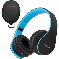 PowerLocus Wireless 5.0 Bluetooth Kopfhörer Over-Ear, Over Ear Kopfhörer mit mikrofon, Verbesserte Stereo Bass-Sound, Faltbare Kopfhörer für iPhone,Android,PC