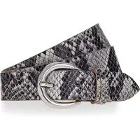 Tamaris Ledergürtel "Deena Silver" Schlangenmuster-Optik