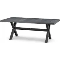 Siena Garden Sincro Dining Tisch 200x100 cm – Aluminium (matt anthrazit) & Keramikplatte (wood grey)