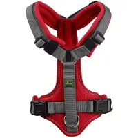 Hunter Geschirr Maldon Up mit Griff rot/grau, Größe: S-M / Breite: 2,0 cm