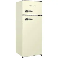 Respekta Kühlschrank freistehend 170 Liter 4* Gefrierfach Retro 144 cm creme