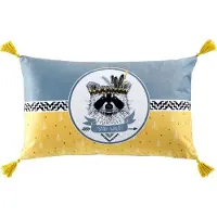 Douceur D`Interieur Kissen herausnehmbares Pad mit Pompons, 30 x 50 cm