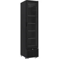 CombiSteel Kühlschrank 1-türig Glas schwarz 348l -